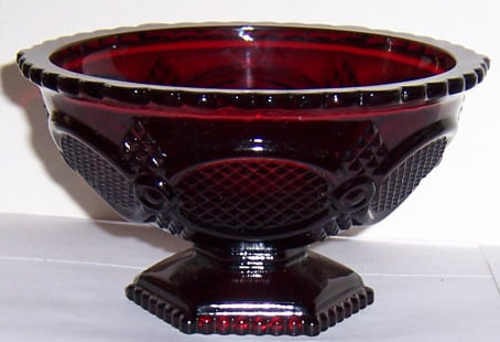 Avon Ruby Cape Cod Ruby Red Compote Candy Dish
