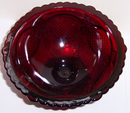 Avon Ruby Cape Cod Ruby Red Compote Candy Dish