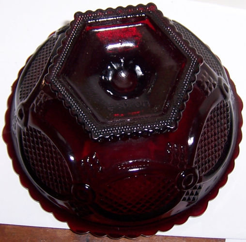 Avon Ruby Cape Cod Ruby Red Compote Candy Dish