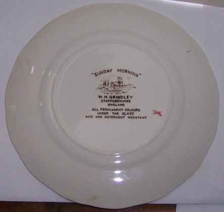 Sunday Morning by W. H. Grindley Small Transfer Plate
