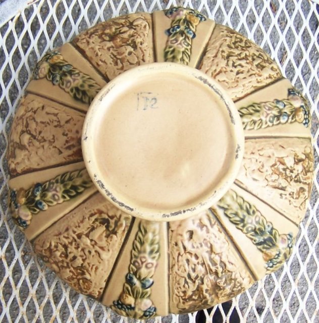 Old Roseville Florentine Console Bowl