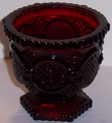 Avon Ruby Cape Cod Ruby Red Small Footed Sugar Bowl