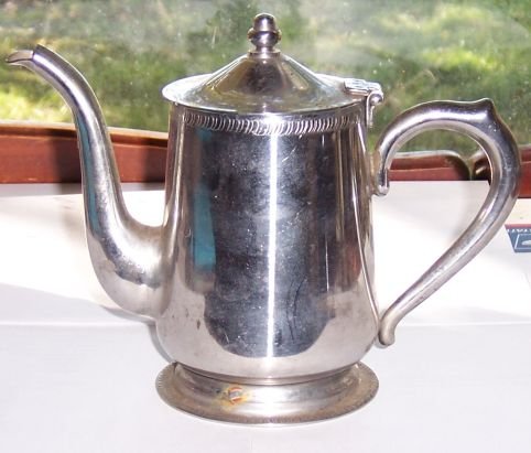 Vintage Stainless Milk Pitcher with Hinged Lid