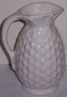 Shawnee USA Pottery White Pineapple Pitcher