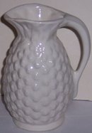 Shawnee USA Pottery White Pineapple Pitcher