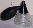 Vintage DeVilbiss Clear Perfume Atomizer with Black Top