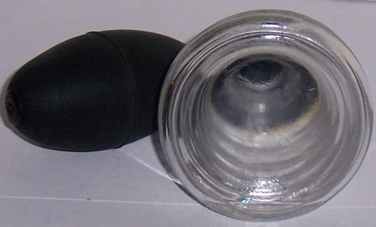 Vintage DeVilbiss Clear Perfume Atomizer with Black Top