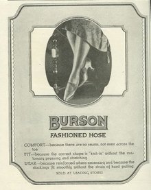 Burson Fashioned Hose 1921 Magazine Advertisement