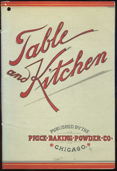 Table and Kitchen Price Baking Powder Recipe Booklet
