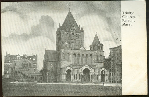 Postcard of Trinity Church, Boston, Massachusetts
