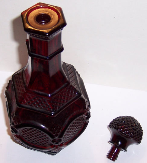 Avon Ruby Cape Cod Ruby Red Decanter with Stopper