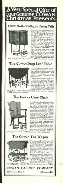 Cowan Cabinet Company 1925 Magazine Advertisement