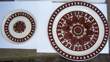 Stonehenge Midwinter Brown Dahlia Dinner Plate & Saucer