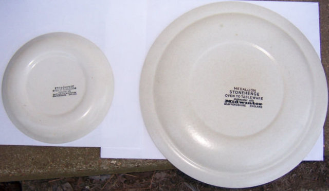 Stonehenge Midwinter Brown Dahlia Dinner Plate & Saucer