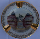 Limoges Ashtray with Orleans in Center and Gold Trim