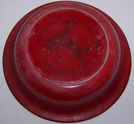 Bobby Benson H-O Ranger Red Fired On Cereal Bowl