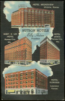 Postcard of Hutson Hotels, Missouri and Kansas