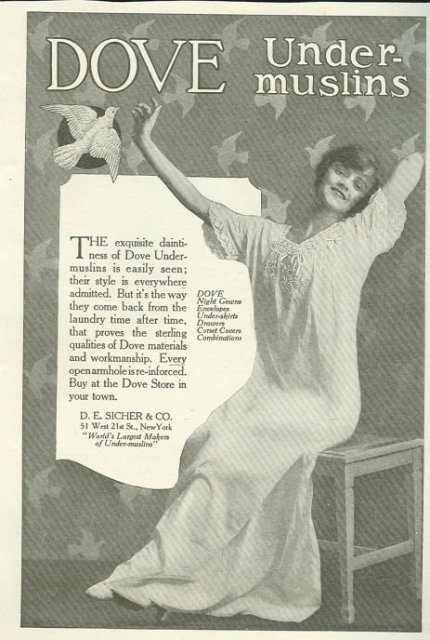 Dove Under-muslins and Nighgowns 1917 Advertisement