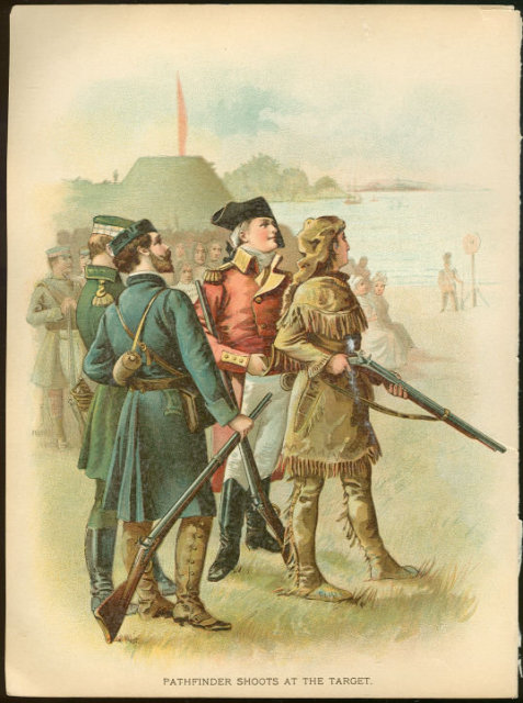Pathfinder Shoots at The Target Lithograph 1897