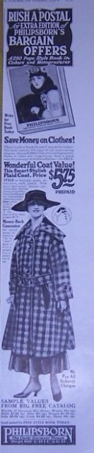 Philipsborn Outer Garment 1916 Magazine Advertisement