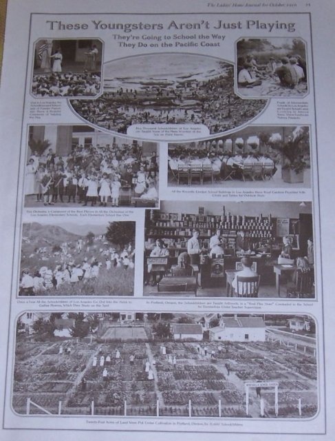 1916 Ladies Home Journal Page of School Children