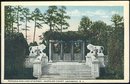 Postcard of Pergola and Lion Stairway, Georgian Court, Lakewood, New Jersey