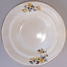 W. S. George China Astor Yellow Poppy Soup Bowl