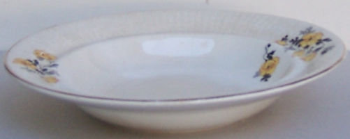 W. S. George China Astor Yellow Poppy Soup Bowl