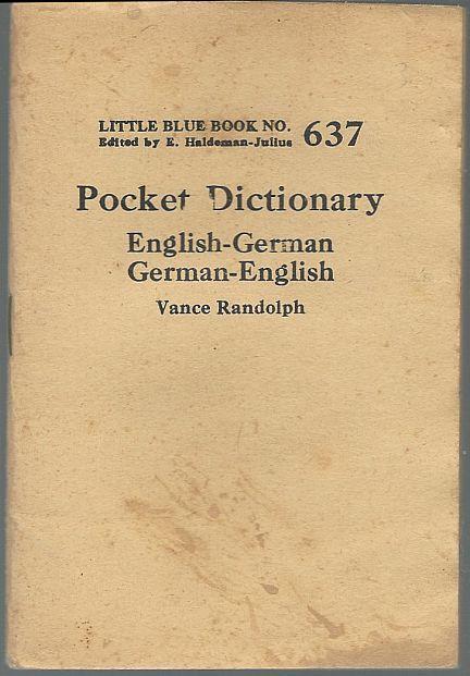 Pocket Dictionary English-German German-English by Vance Randolph LBB #637