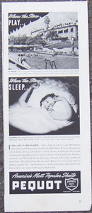 1940 Pequot Sheets in Hollywood Magazine Advertisment