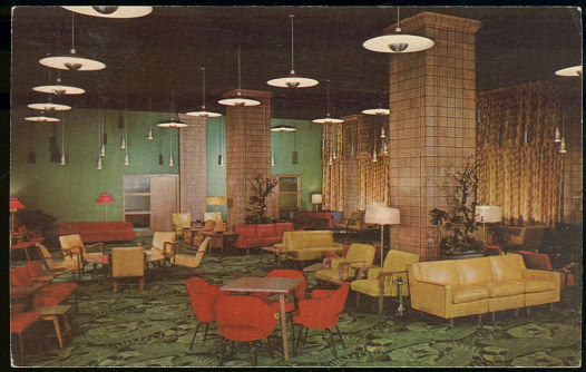 Postcard of Main Lobby YMCA Hotel, Chicago, Illinois