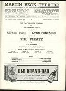 Playbill Lunt and Fontanne in The Pirate February 1943