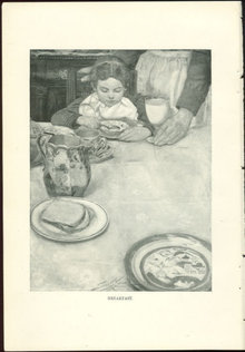Children Illustration by Sarah S. Stilwell, Breakfast