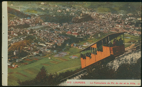 Postcard of Lourdes France Le Funiculaire du Pic du Jer Et La Ville