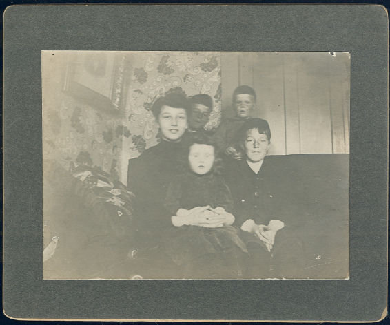 Photograph of Five Children, Two Girls and Three Boys