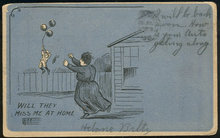 Comic Postcard of Little Boy with Balloons 1906
