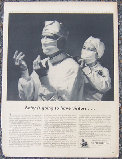 1944 Mennen Antiseptic Oil Magazine Advertisement