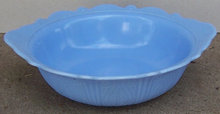Vintage McKee Poudre Blue Serving Bowl Scalloped Edge