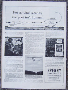 1944 World War II Sperry Corporation Life Magazine Advertisement