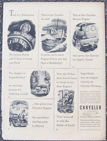 1944 Chrysler World War II Magazine Advertisment