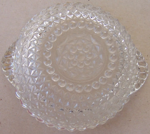 Vintage Diamond Quilted Tab Bowl in Crystal Color