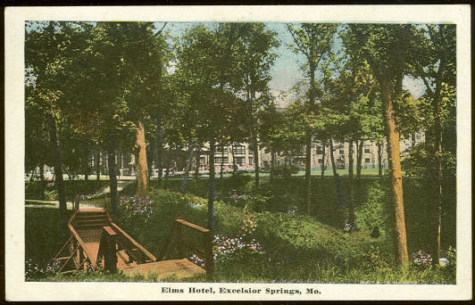 Postcard of Elms Hotel, Excelsior Springs, Missouri