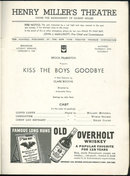 Playbill Helen Claire in Kiss the Boys Goodbye Jan 1939