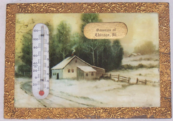 Souvenir of Chicago, Illinois Framed Thermometer