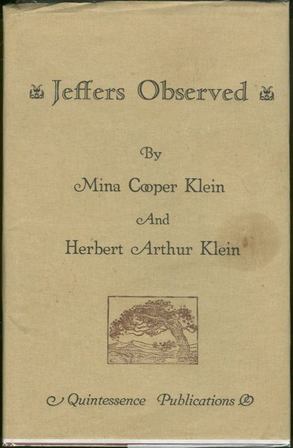 Jeffers Observed by Mina and Herbert Klein 1986 Limited