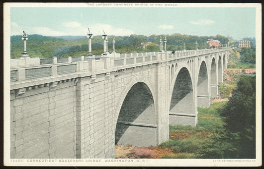 Postcard of Connecticut Boulevard Bridge Washington DC