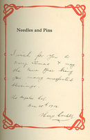 Needles and Pins Signed by Mina Deane Halsey 1909