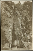 Real Photo Postcard of Cliff Railway, Lynmouth, England