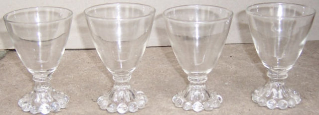 Set of Four Anchor Hocking Bubble Cocktail Glasses