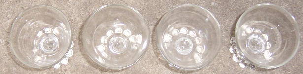 Set of Four Anchor Hocking Bubble Cocktail Glasses